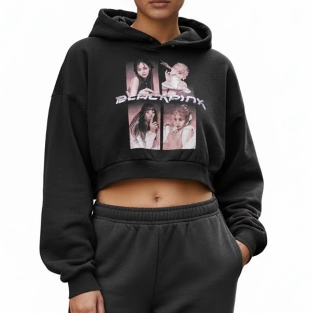 BLACKPINK × H&M 2021 Cropped Hoodie Size M Official Y2K Merch
Kpop Pre Owned